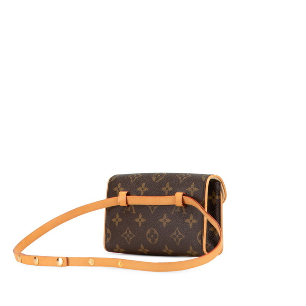 LOUIS VUITTON Authentic Brown Monogram Leather Pochette Hobo Bag - Picture 2 of 10